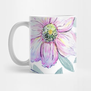 Romantic watercolor flowers hand paint design Mug